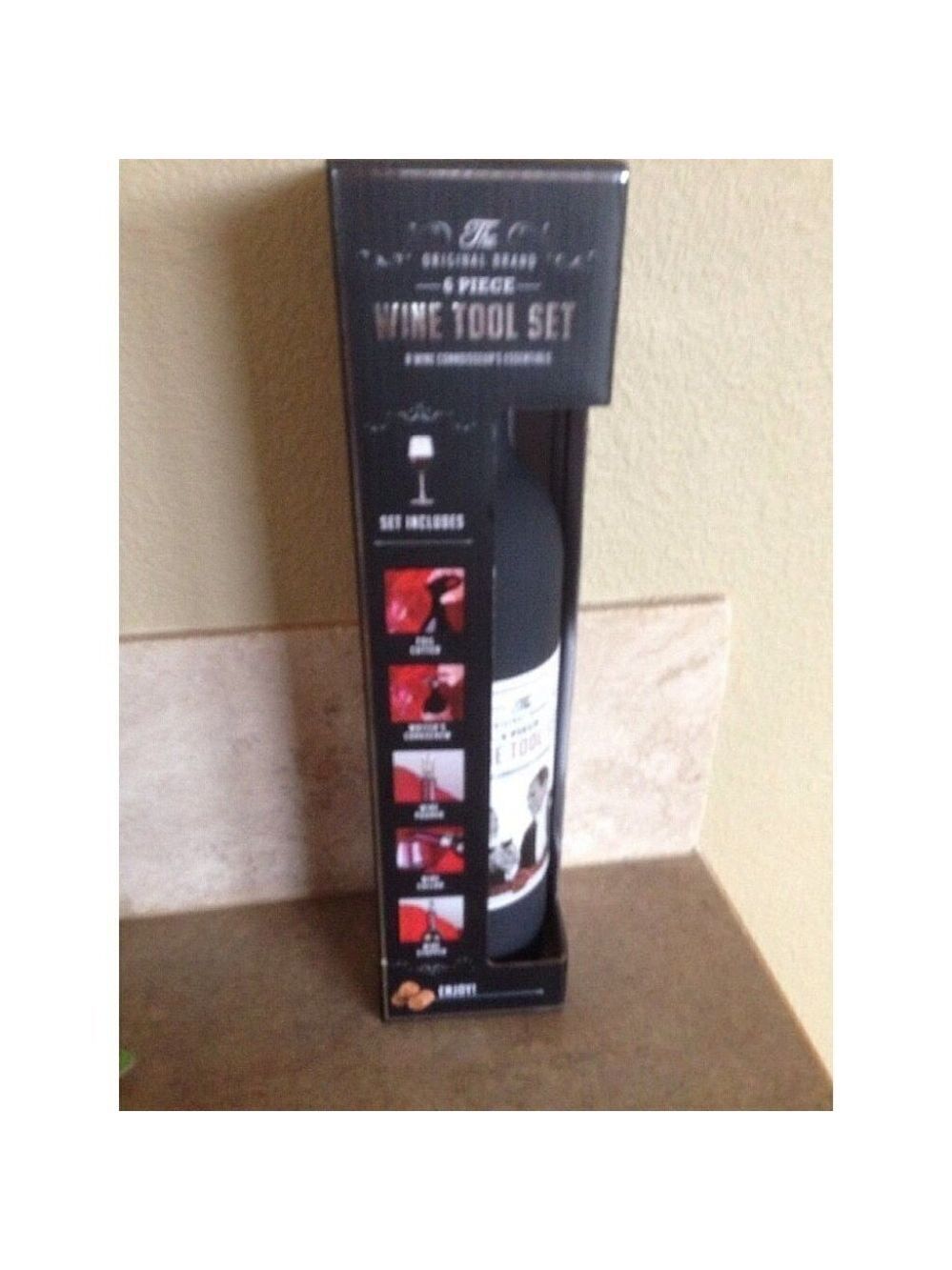 THE ORIGINAL 6 Piece Premium Wine Opener Set Wine Accessories Tool Kit